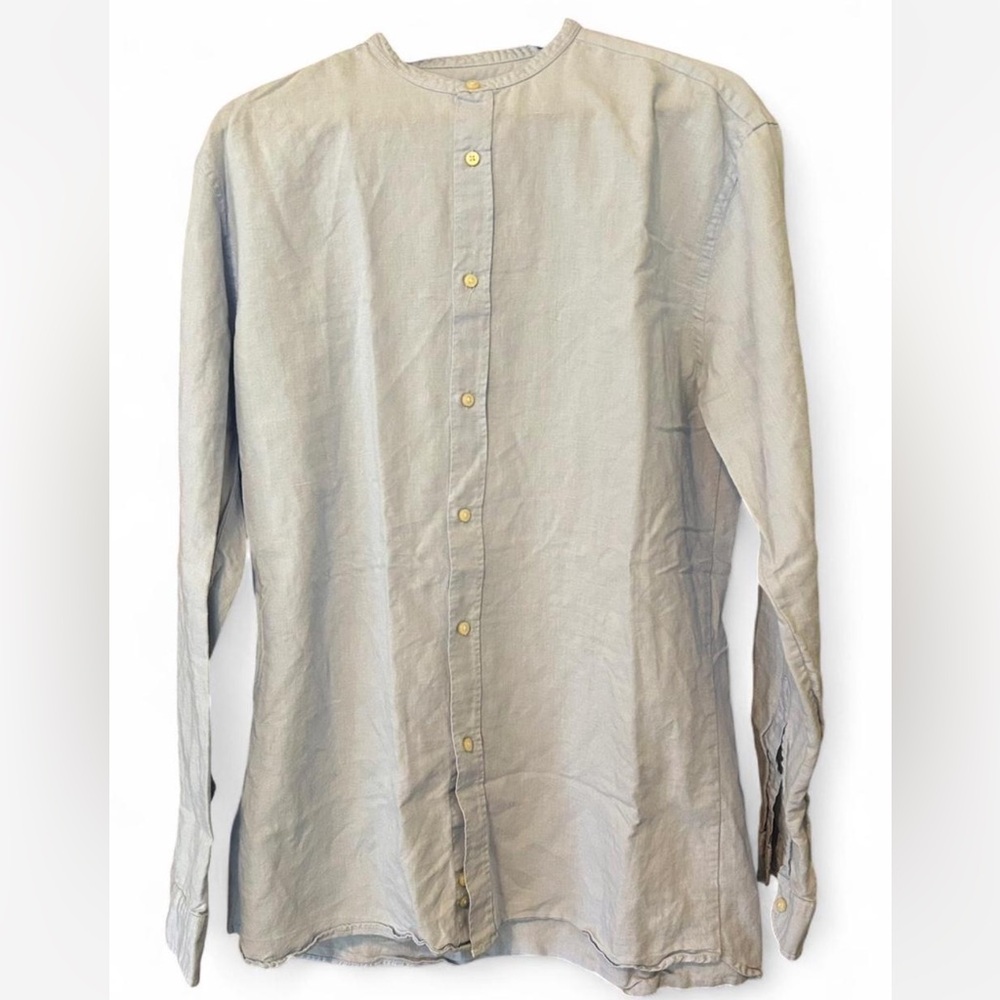 Zara Men's Light Blue Casual Button Down Shirt